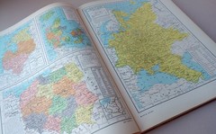 Vintage Encyclopedia Britannica World Atlas 1949 Hammond maps oversized book