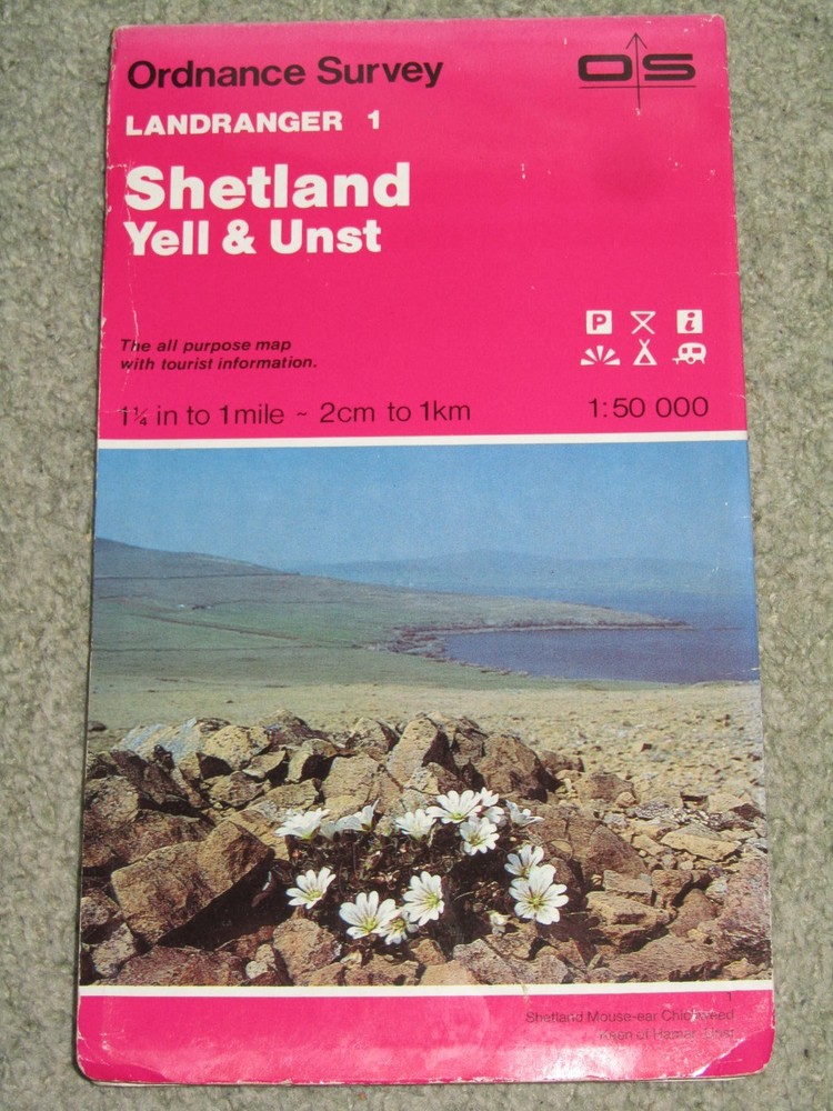 OS Ordnance Survey Landranger maps – Northern Scotland: Shetland, Orkney – 1980s