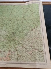 Vintage Bartholomews Revised Half Inch Contoured Maps Cambridge Sheet 20 Cloth.