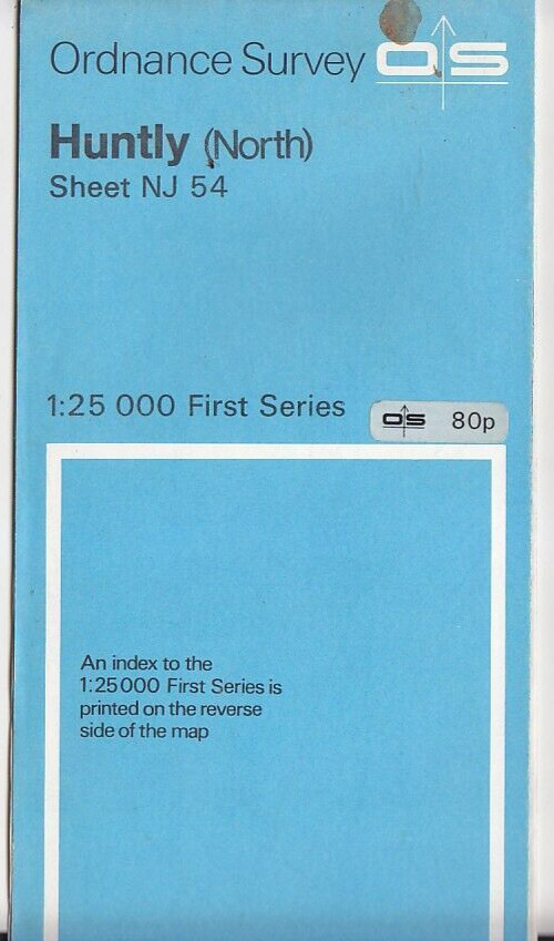 Ordnance Survey Map 1:25,000 First Series Sheet NJ 54 Huntly (North)