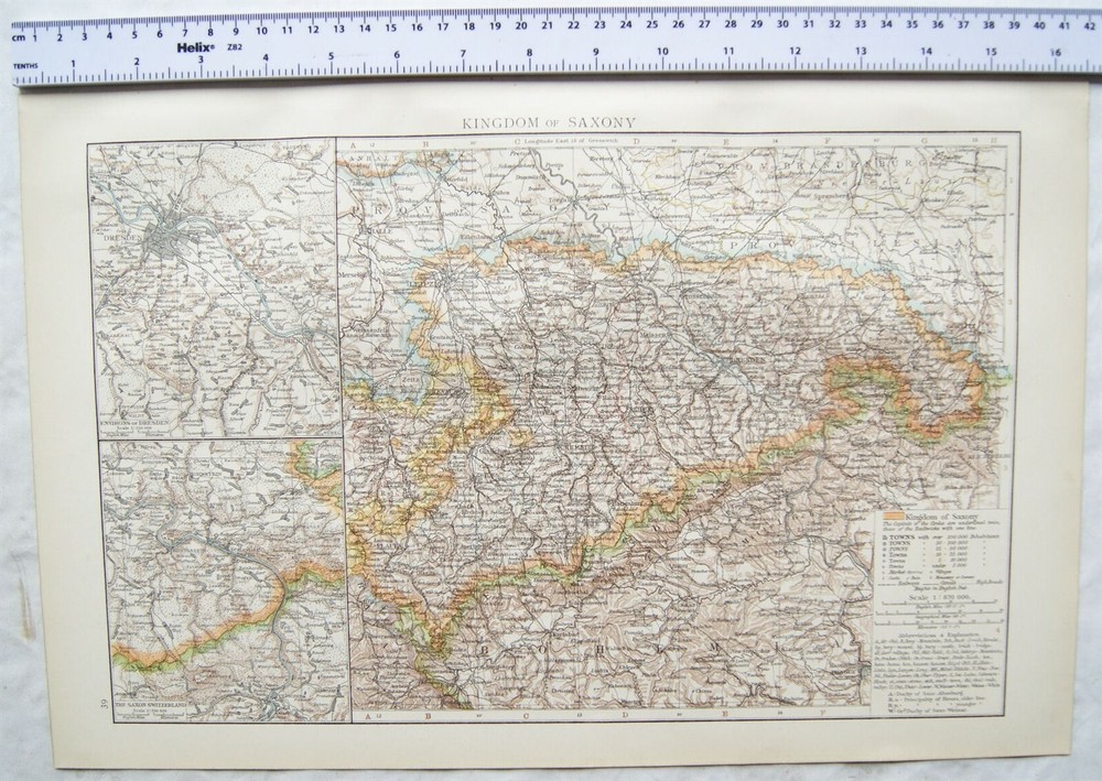 1895 The Times Plate 39 Kingdom of Saxony