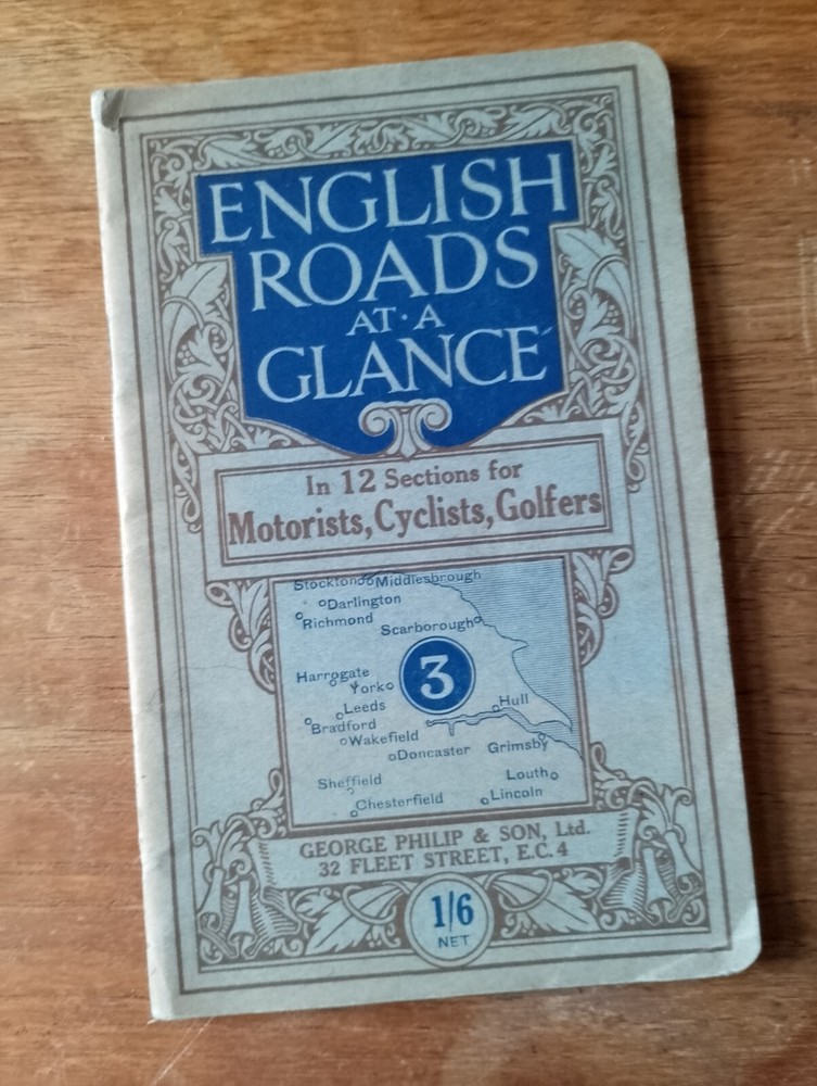 Philip’s English Roads at a glance booklet N0 3 North Yorkshire and Lincolnshire