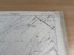 Antique 1900 OS Map Dumfries LVI SW Caerlaverock Lochar Moss Ruthwell Mouswald