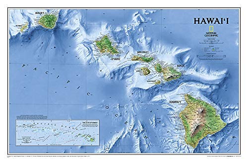 NATIONAL GEOGRAPHIC: HAWAII WALL MAP (34.75 X 22.75 By National Geographic Maps