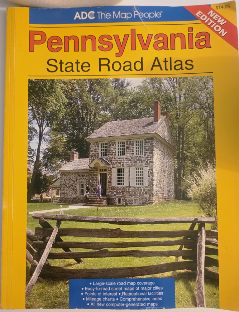 ADC The Map People Pennsylvania State Road Atlas New Edition Paperback English