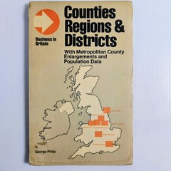 George Philip Atlas Business in Britain UK Counties Regions 16×12 Multi-color