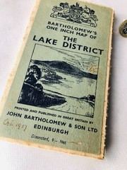 Map The Lake District Bartholomew Vintage ra