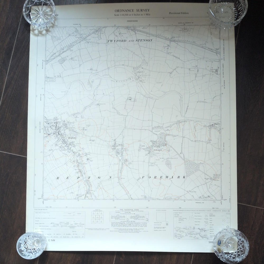 Ordnance Survey Nottinghamshire and Derbyshire Repton Foremark