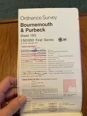 Bournemouth And Purbeck 195 OS map 1974 Vintage Landranger 1:50000