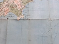 MID WALES 1947 Bartholowmew’s Half-Inch Contoured Map CLOTH Sheet 22 CTC Edition