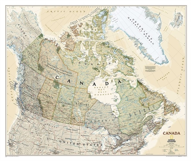 Canada Executive laminated by National Geographic Maps 9781597753586