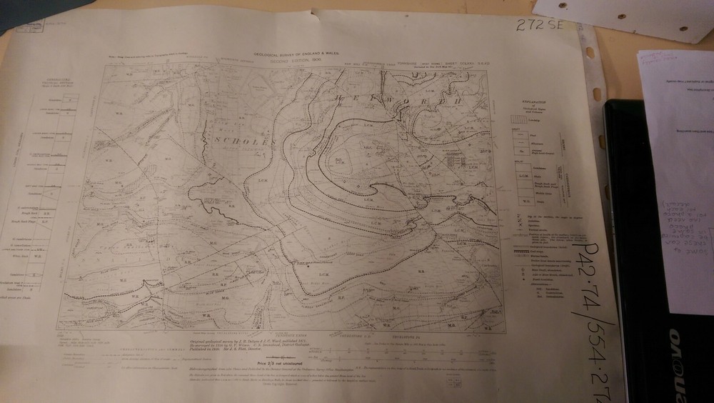Geological Survey Map: 2nd edition of 1906, Hepsworth/Scholes, CCLXXII.SE
