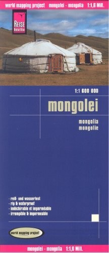 MONGOLIA 1:1,600,000 TRAVEL MAP, WATERPROOF, By Peter Rump **BRAND NEW**