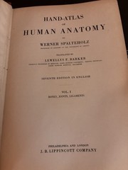 Hand Atlas of Human Anatomy by Werner Spalteholz