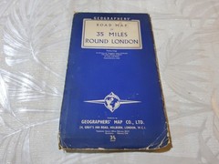 ❤️RARE VINTAGE❤️Geographers’ Road Map Of 35 Miles Round London❤️GOOD PLS LOOK❤️