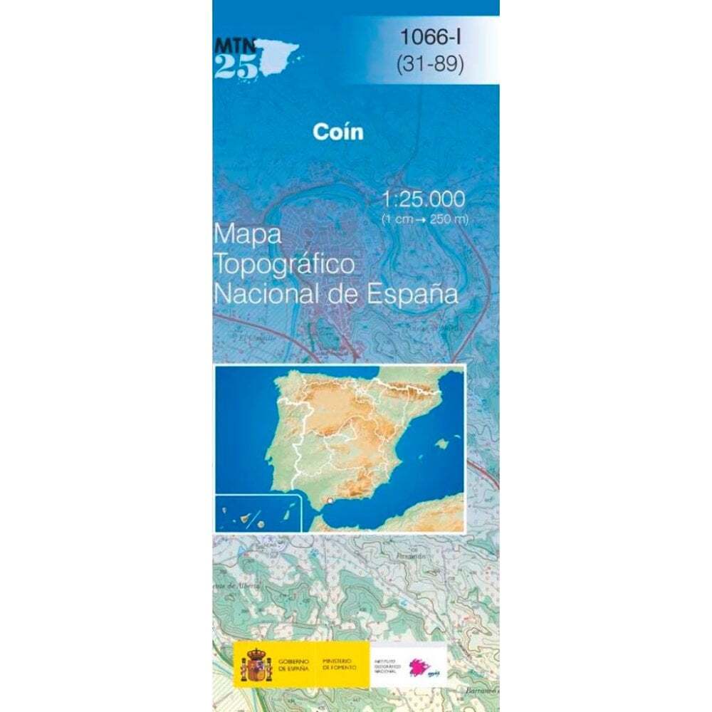 Spain map 1066-I (1066-1) Coin (Coín) hiking walking cycling topographic 1:25K