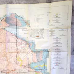 1954 Arbuckle Mountains OK Geologic Color Map Anticline Murray Pontotoc Johnston