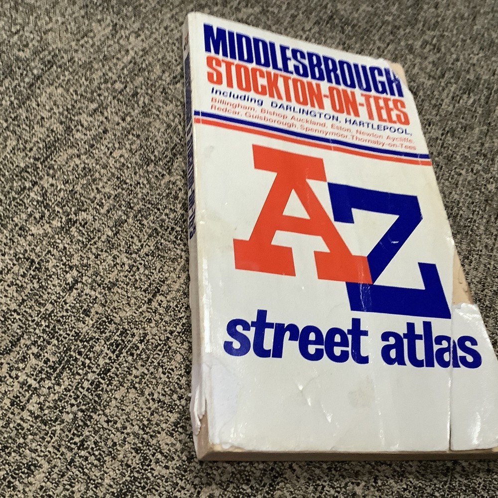 A-Z, Middlesbrough, Street Atlas, Early Non Coloured Maps 🗺️ Edition 4, 1996