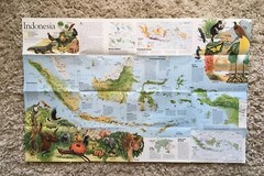National Geographic Society Map & Poster INDONESIA February 1996 ~ Double Sided