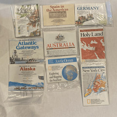 VTG Maps Posters Variety Lot of 78 World Universe Continent Biology Nat Geo READ
