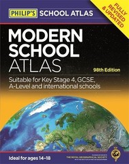 Philip’s Modern School Atlas: 98th Edition by Philip’s Maps Hardback Book The
