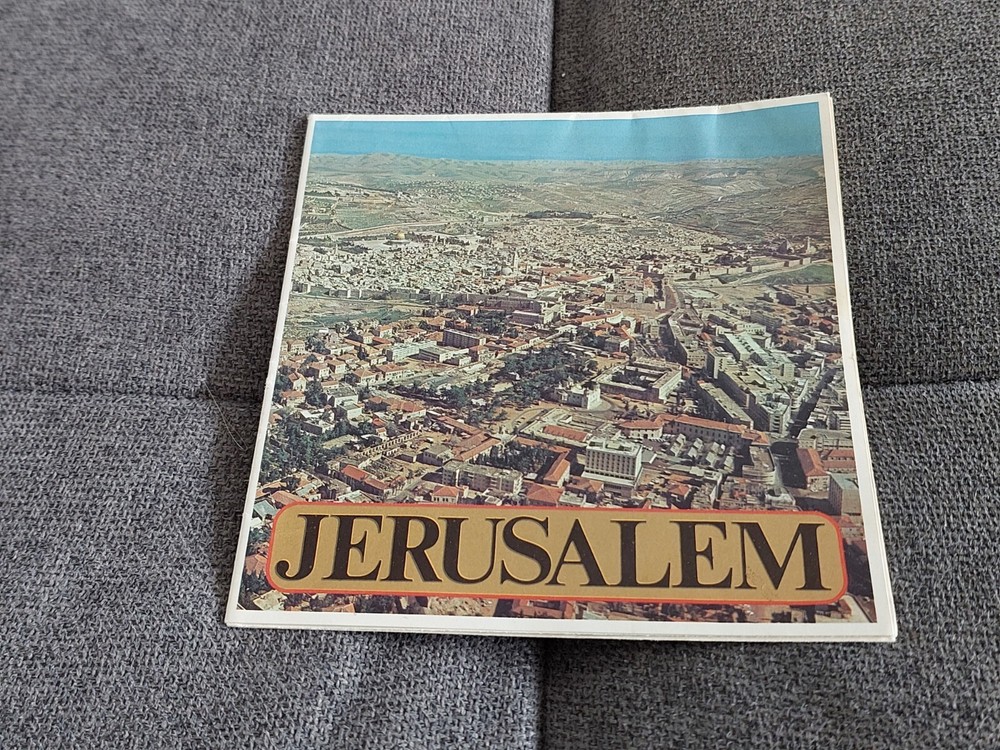 Jerusalem Vintage Fold Out Map Tourist Guide