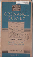 Ordnance Survey 1:25,000 First Series Cloth Map Sheet 34/96 (SD 96) Conistone