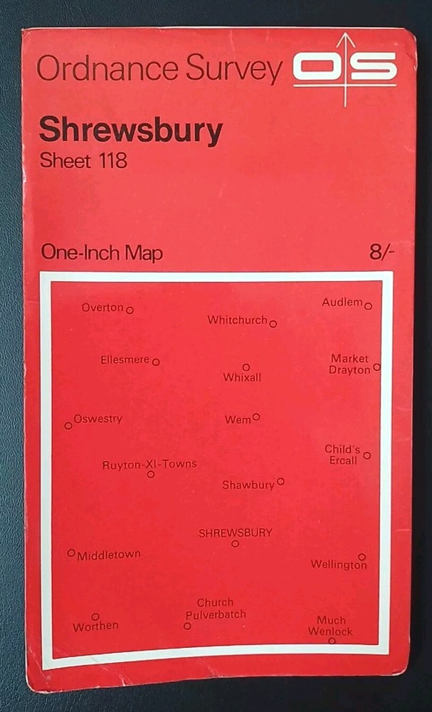 Ordnance Survey One-Inch Map, Sheet 118: Shrewsbury (1965).