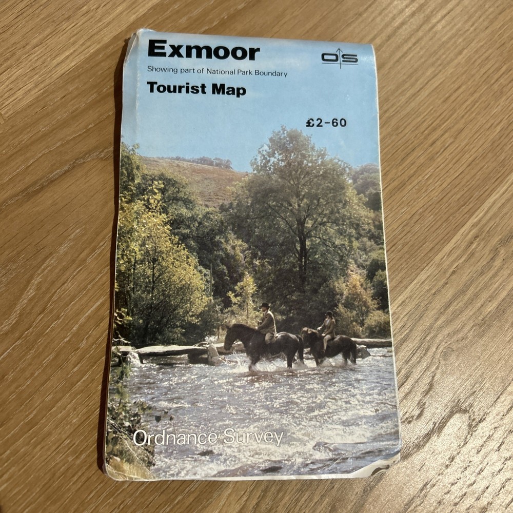 Exmoor ORDNANCE SURVEY TOURIST MAP 1982 Devon Barnstaple Bideford National Park