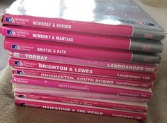 Job Lot 10 X Ordnance Survey Landranger Maps Circa1988-2008 Photos For Locations