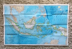 National Geographic Society Map & Poster INDONESIA February 1996 ~ Double Sided