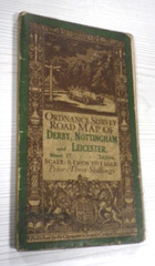 Ordnance Survey Road Map of Derby, Nottingham & Leicester 1914