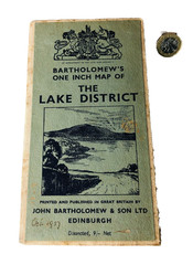 Map The Lake District Bartholomew Vintage ra
