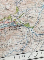 Ben Nevis And Fort William Ordnance Survey Map 1947 Version One Inch Map Cloth