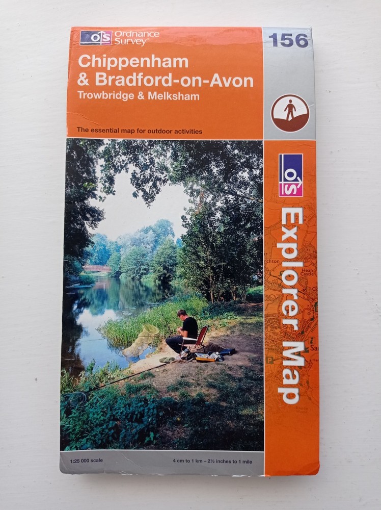 ORDNANCE SURVEY EXPLORER MAP #156 CHIPPENHAM & BRADFORD on AVON Wiltshire UK