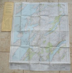 LOCH AWE Ordnance Survey One-Inch Map Sheet 52 7th Series 1956 Paper