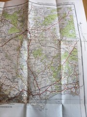 1937 Ordnance Survey One Inch Fifth Edition Cloth Map 140 Bournemouth & Weymouth