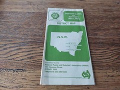 NRMA Western Slopes And Southern Tablelands District, Vintage paper folded map