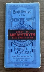 Vintage Bartholomew’s Cloth Map Of Aberystwyth