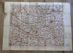 1915 Cloth-backed Trench Map FRANCE First World War Ordnance Survey LENS 11