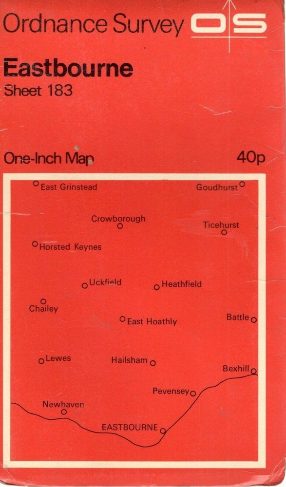 EASTBOURNE No 183 1969 39564 One Inch Ordnance Survey Map