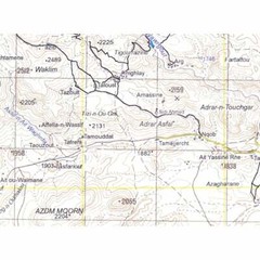 Morocco Tazenakht Anti-Atlas East Topographic Map