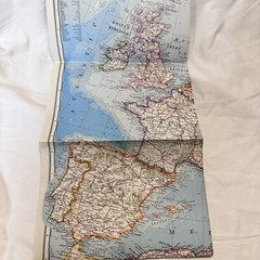 Vintage Map of Europe from National Geographic Society June 1957 Great Cond