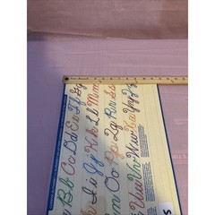 Cursive Alphabet English/Spanish Laminated Placemat Education Homeschool 17×12″