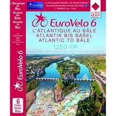 France EuroVelo6 long distance route Atlantic to Basel via Loire cycling map set