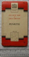 1964 OS seventh series 1″ linen map sheet 83 Penrith