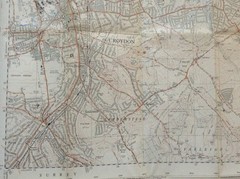 Vintage OS Map – Sheet TQ 36 – CROYDON, BECKENHAM, SELSDON area – 1952