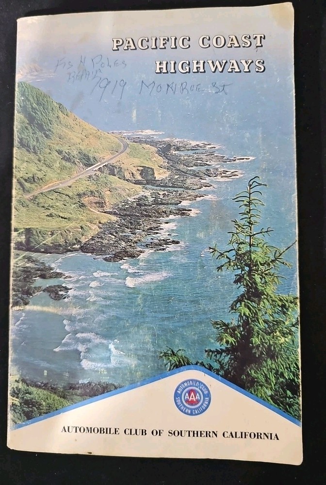 1965 Pacific Coast Highways AAA Travel Guide Automobile Club Southern California