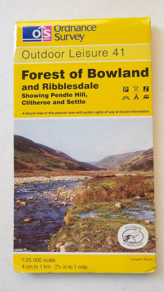 Ordnance Survey Outdoor Leisure Map 41. Forest of Bowland. 1996
