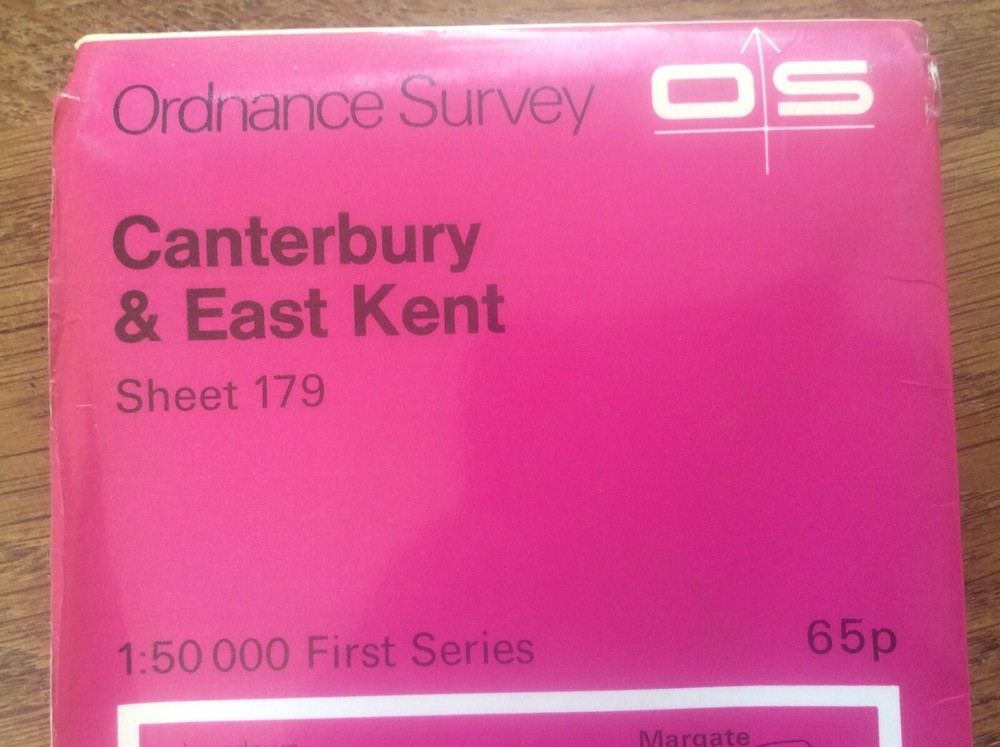 Canterbury & East Kent England OS Landranger GB Map 1:50000 First Series